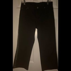 EUC R & B Collections black short pants with bling.